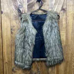 Women Faux Fur Waistcoat Short Vest Sleeveless